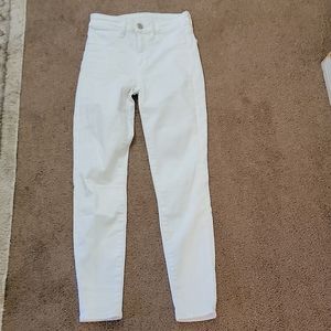 Size 0 Short American Eagle NE(X)T Level High Waisted Stretch White Jeggings